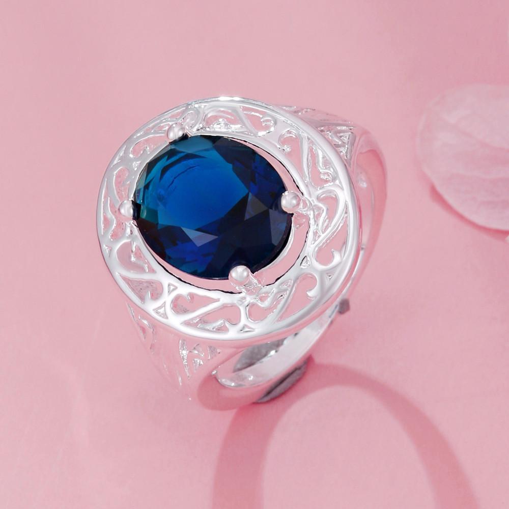 JewelryTop   Медные Элегантные Синие Хрустальные Ожерелья Кольца для Женщин Роскошные Модные Вечерние Свадебные Наборы Украшений Подарок
