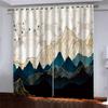 Curtains For Rooms 3D Abstract Art Mountain Landscape Pattern Modern Curtains For Living Room Bedroom Home Window Curtains