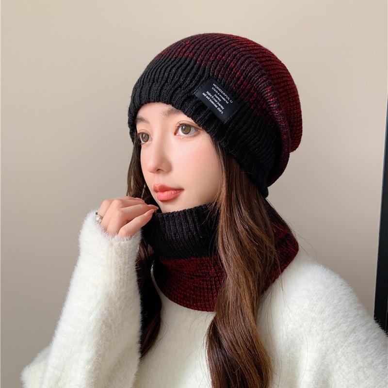 Новые теплые зимние шапки унисекс с плюшевой меховой подкладкой, стильная разноцветная шапка-бини для женщин, модный открытый лыжный теплый костюм с напуском