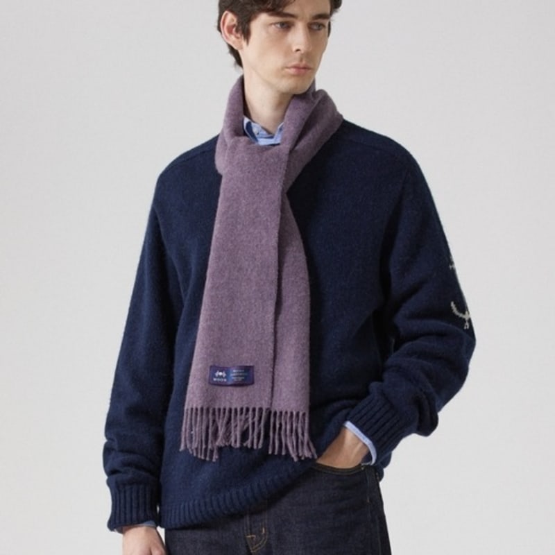 ABRAHAM MOON Шарф из мериносовой шерсти 25 см - Лаванда