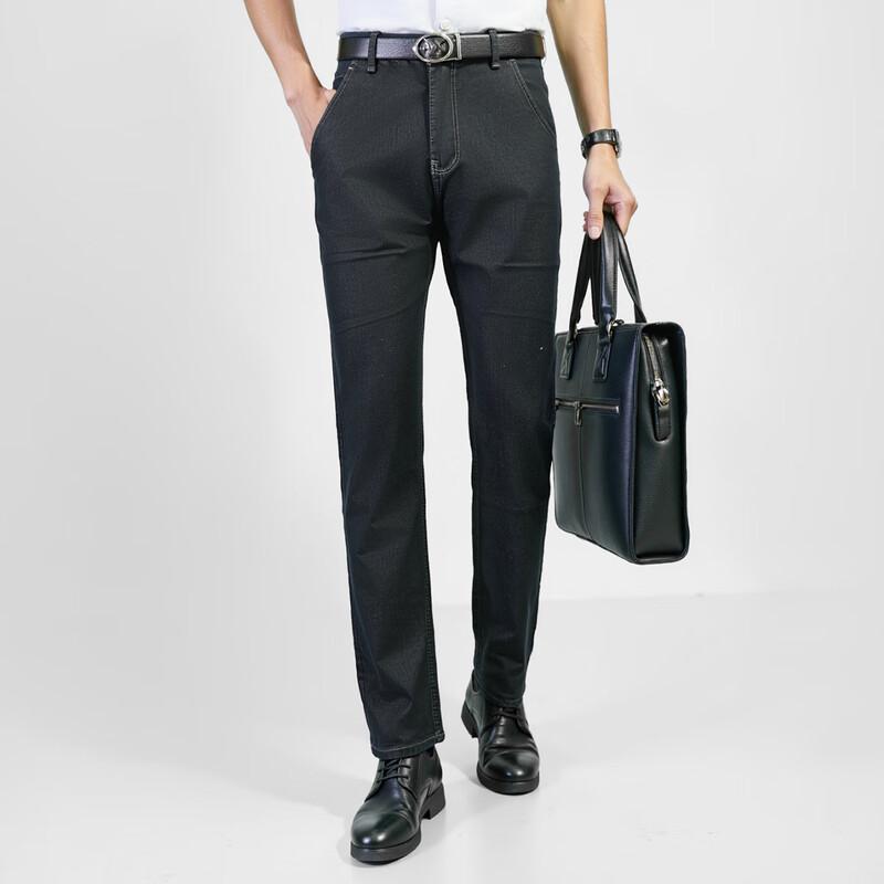 Мужские летние джинсы прямого кроя из шелка и хлопка Shanshan