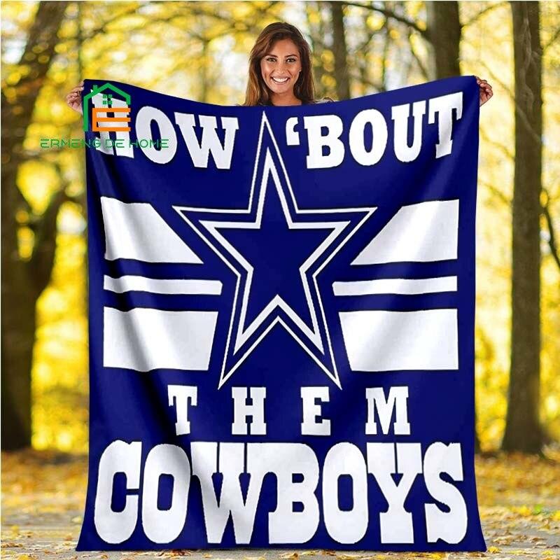 Команда по американскому футболу Dallas Cowboys Мягкий плед из фланели для гостиной/спальни Теплый плед для детей, взрослых, пожилых