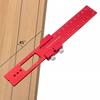 Precision Pocket Ruler Metal Slide Ruler Inch and Metric,Aluminum Woodworking Ruler with Slide Stop T-Type Scribing Ruler