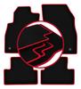 Велюровые коврики с красной окантовкой для: Chevrolet Cruze хэтчбек, седан, универсал (2008-2016)