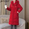 BITCED Women's Padded Coat - Plus Size, Mid-Length Winter Jacket