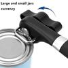 Effortless Stainless Steel Can & Bottle Opener with Ergonomic Handle Kitchen Safety Openers: Can Opener & Jar Opener