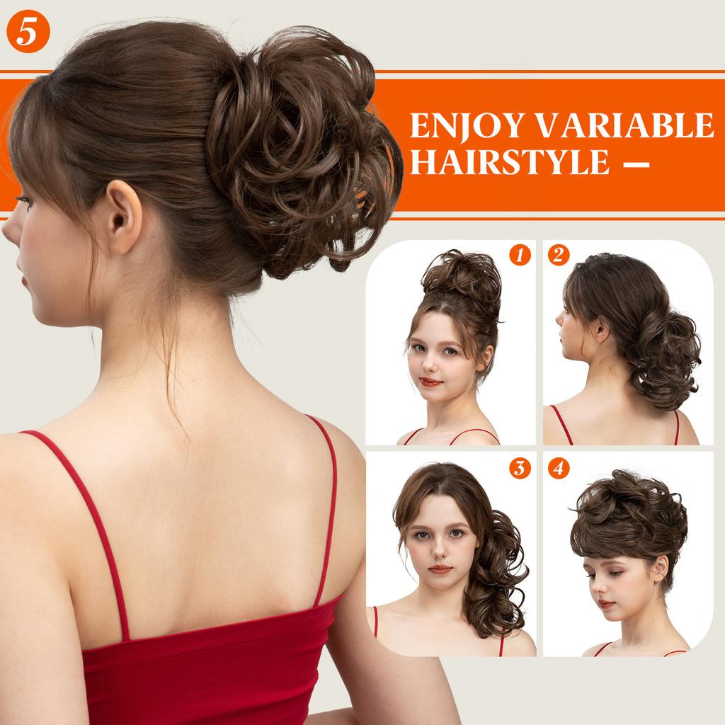 Wigs, Hair Rings, Women'S Balls, Adjustable Plug-In Comb, Fluffy Lazy Disc Hair Artifact, Wig Short Ponytail.