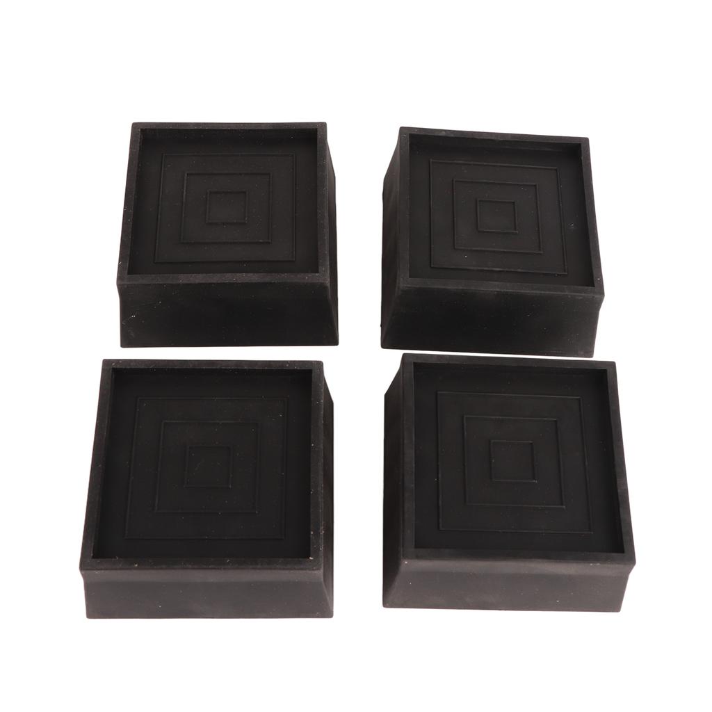 Подставка для мебели 2 дюйма, штабелируемая, ТПУ, квадратная, для стола, сверхпрочная, водонепроницаемая, противоскользящая, черная, увеличивающая высоту, для кровати