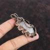 Подвеска Rainbow Moonstone, медная проволочная обертка, подвеска из драгоценного камня, ручная работа, медные украшения, подарок для мамы, изящная подвеска, проволочная обертка, ювелирные изделия