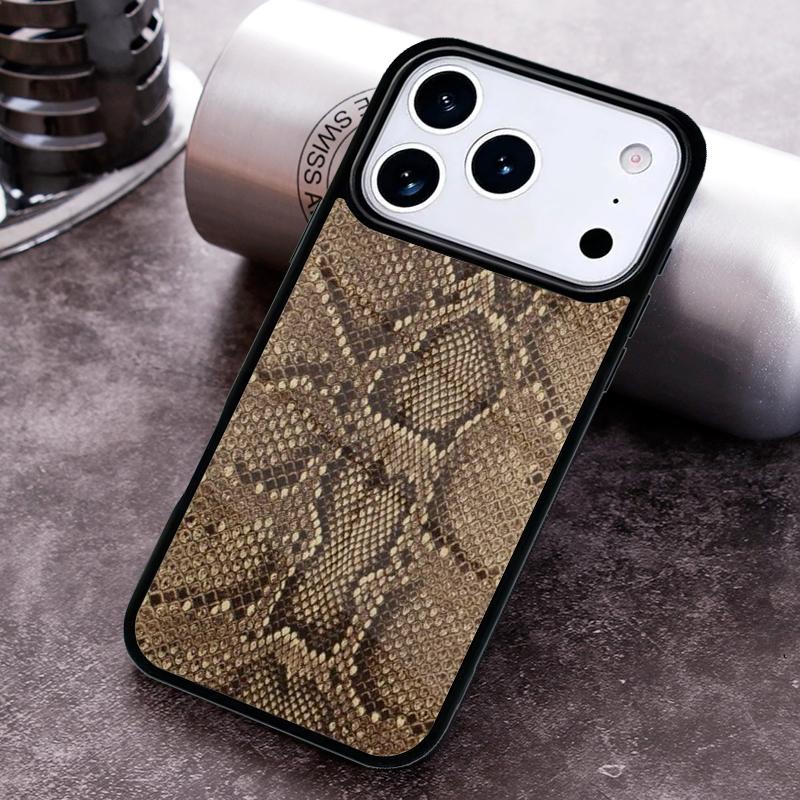 Чехол для телефона с кожей кобры и питона для iPhone 17 16 15 14 13 12 11 Pro Max Plus 17Air Мягкий силиконовый чехол