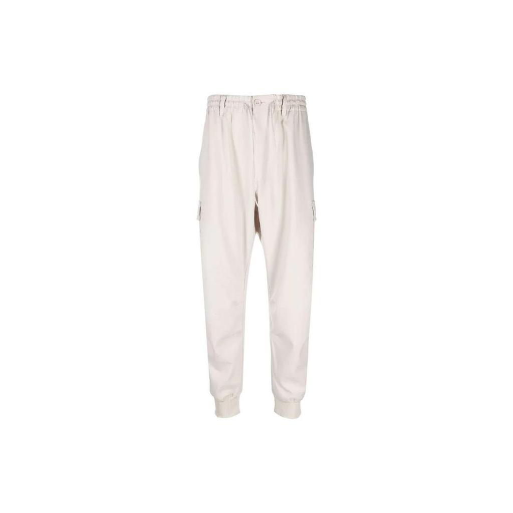 Y-3 SS22 Solid Color Drawstring Cuffed Casual Pants Men Bottoms Off-White HG6185