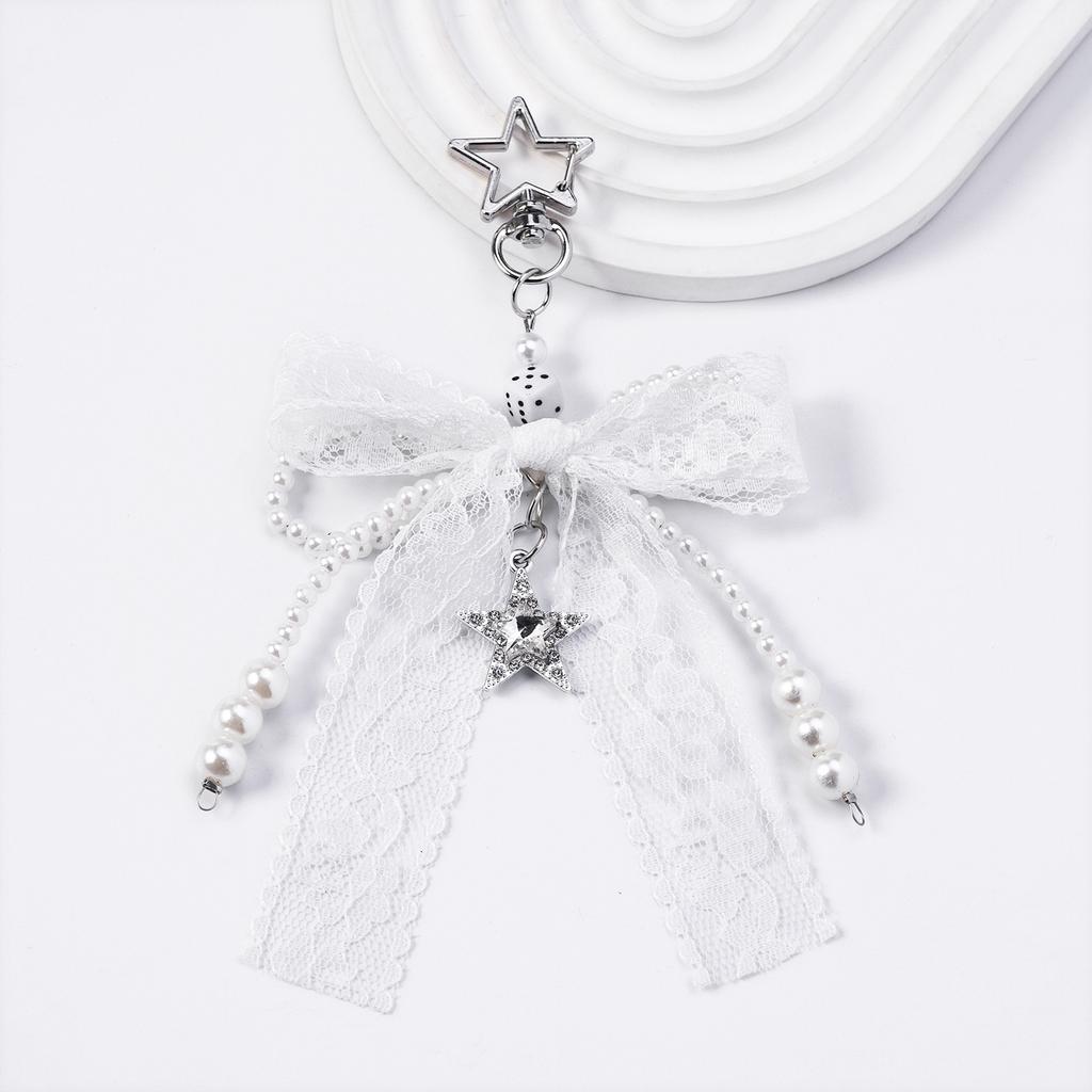 Жемчужные бантики Подвеска-шарм для сумки Эстетичные брелоки для кошелька Брелок для женщин Рюкзак Кошелек Сумка Декор