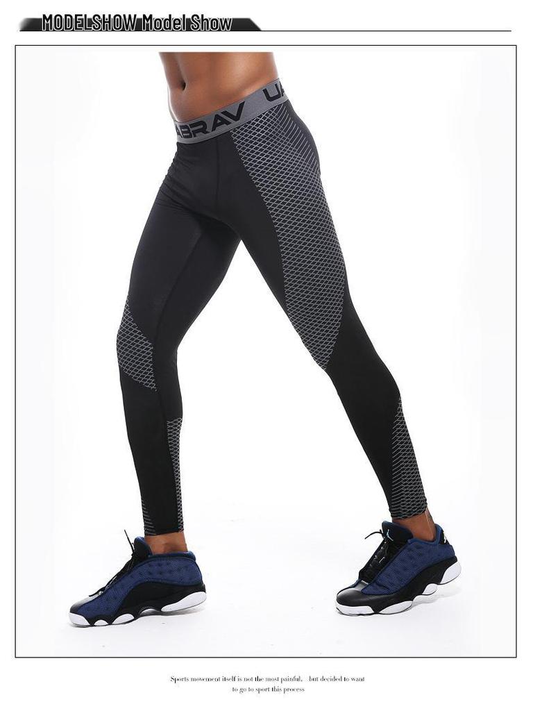 Мужские дышащие компрессионные тайтсы длиной 9/10, быстросохнущие, для баскетбола и бега