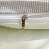 Yongyouwan Minimalist Grid Style Imitation Washed Cotton Student Bedding Set
