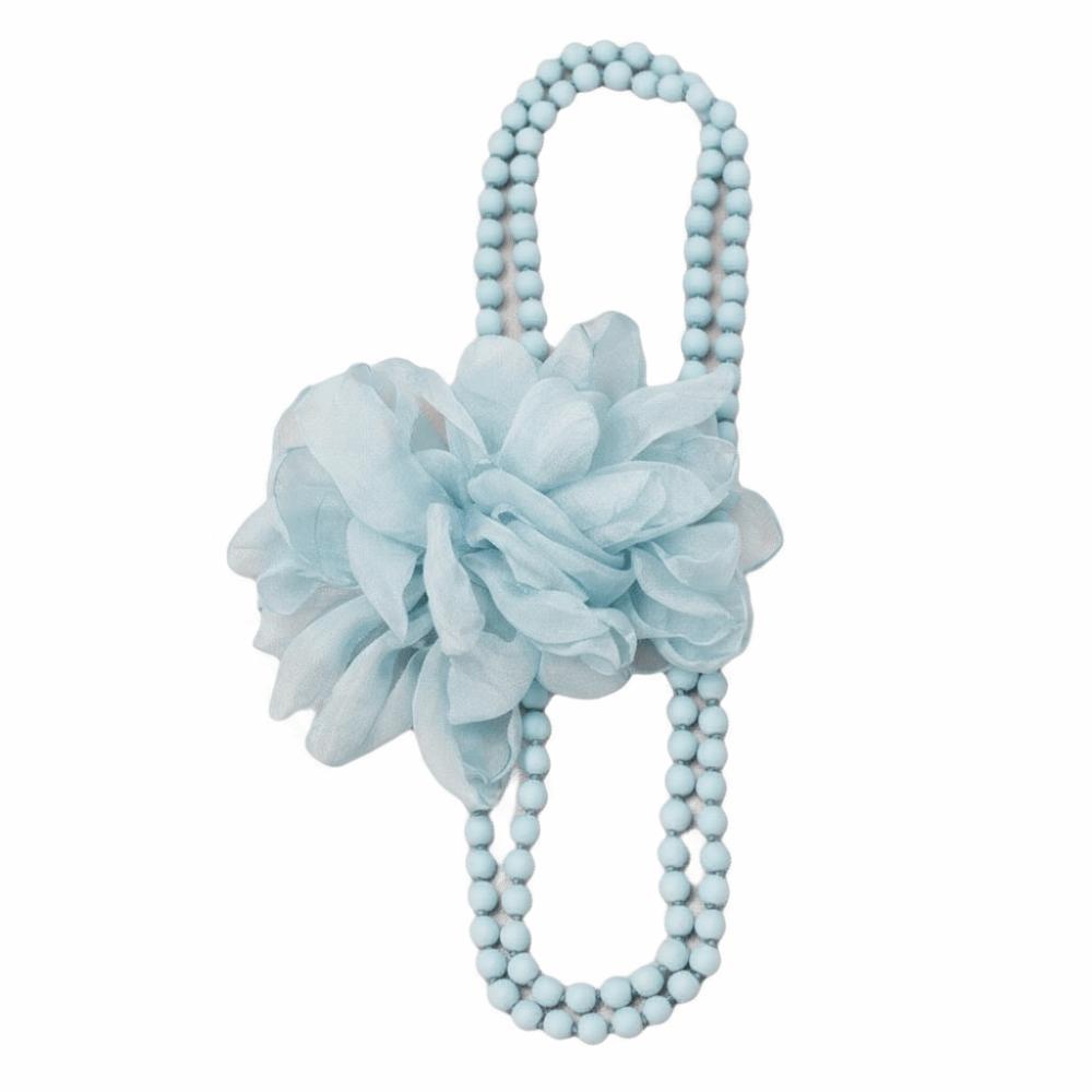 Flower Designing Long Necklace Elegant Style Belly Jewelry Pearls Accent Necklace  Daily Accessory