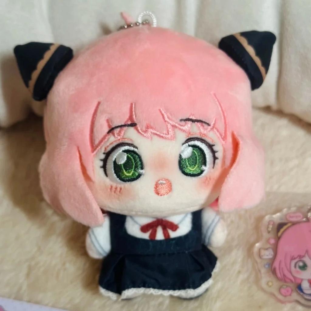10cm Mini Spy X Family Anya Forger Plush Doll Soft Fluffy Stuffed Anime Keychain Kawaii Cotton Plushie for Backpack Decor Gifts