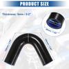 X AUTOHAUX Silicone Reducer Hose Pipe Bend Turbo Intercooler 135 Degree Elbow Inner Diameter 28mm Black
