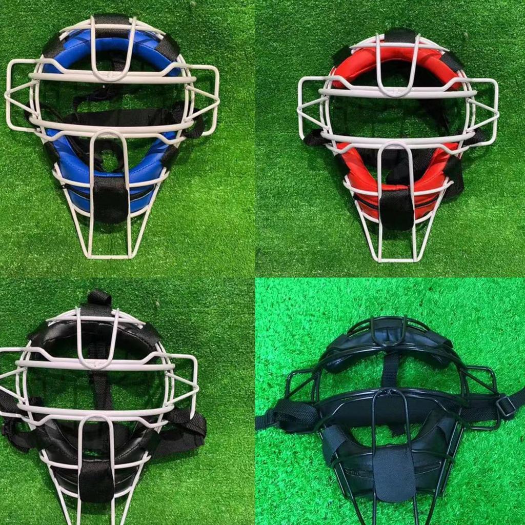 Adult Baseball Catcher Headgear with Shock Absorbing Face Protector
