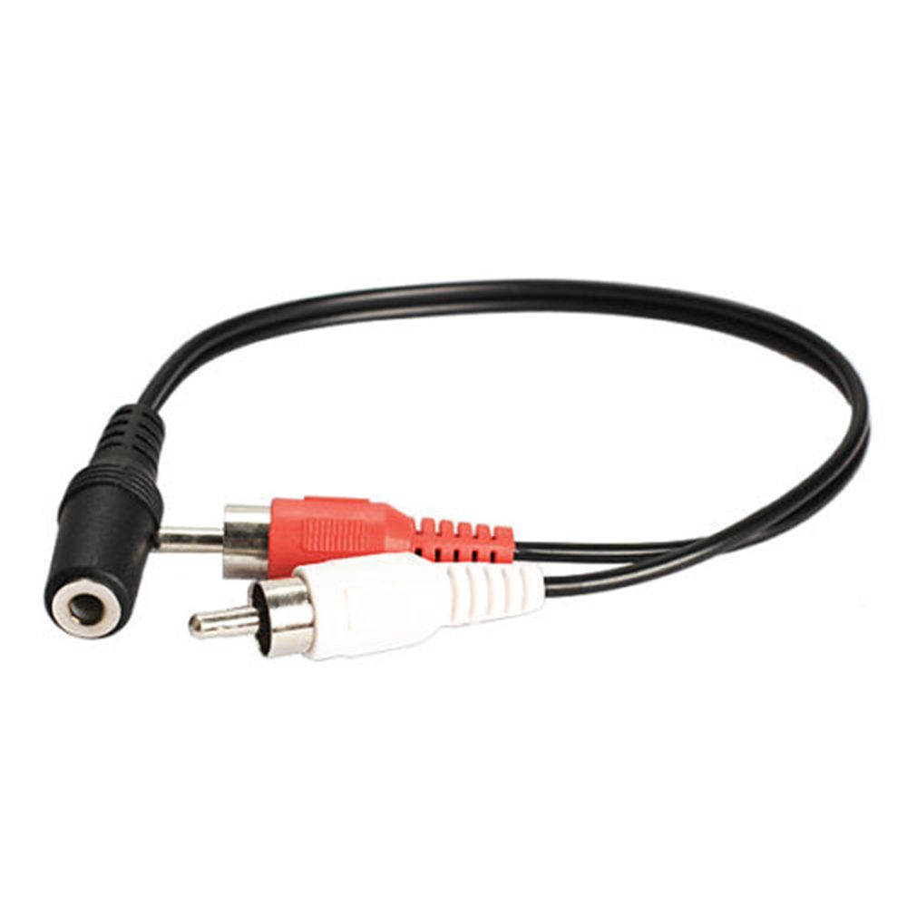 Universal 40cm 3.5mm Female Headphone 3.5 2 RCA Splitter Audio Cables Adapter Cable Stereo Audio