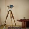 Wood Tripod Floor Lamp, Contemporary LED Spot Light For Living Room, Bedroom, Dinning Room, Home Decor 142 Cm