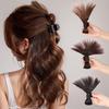 Synthetic Short Messy Bun Claw Clip In Butterfly Hair Piece Extensions Updo Hair For Women Adjustable Styles Easy Hair Pieces