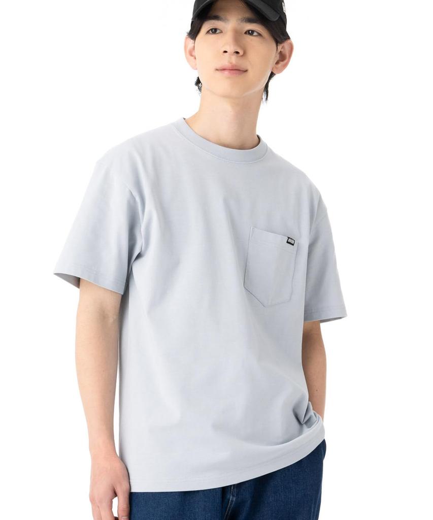 NEW ERA Short Sleeve Pocket Snow Gray Size XL Mini Brand Logo T-Shirt