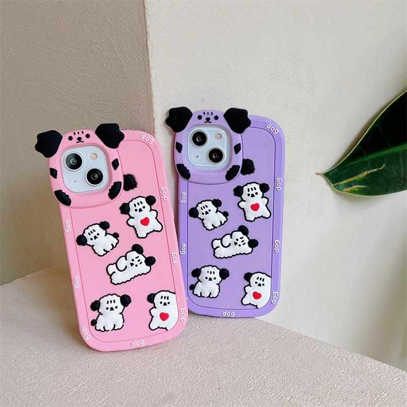 Чехол для телефона iPhone с кавайной мультяшной собакой для Iphone 11 12 13 14 Pro Max, универсальный чехол для телефона с защитой от падения