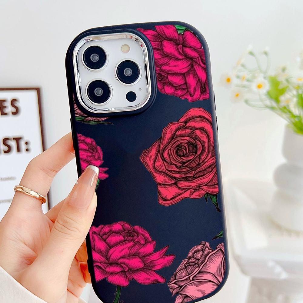 LZ16 Flower Soft Phone Case for Samsung S24 Ultra S23 Plus S21 FE A16 A54 A34 A05s A06 Infinix Hot 40 30i Lens Protection Shockproof Cover