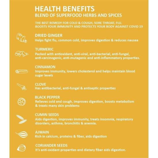 Octavius Turmeric Ayurvedic Kadha Powder - 75 г | Порошок Ayush Kwath Kadha помогает облегчить кашель и простуду | Напиток для повышения иммунитета