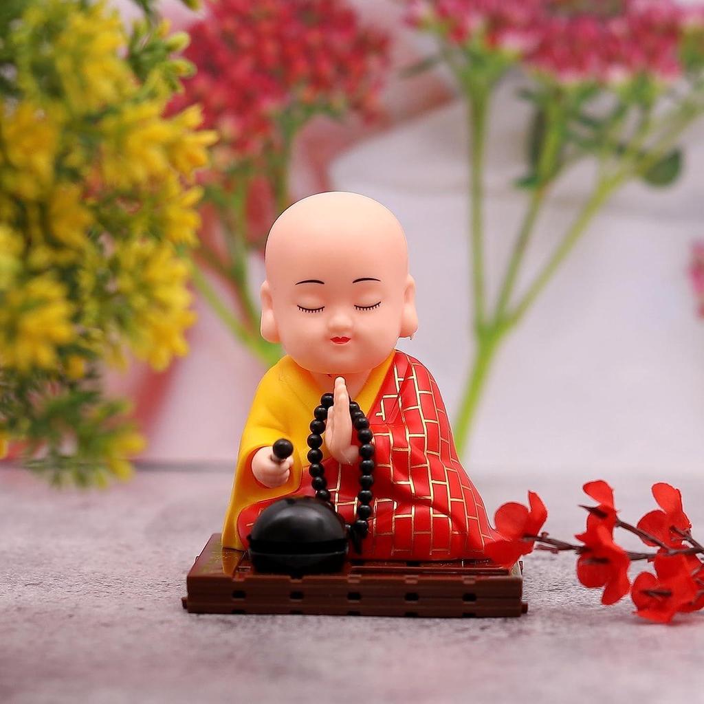Yadava Cute Little Monk Buddha Figurine for Home Decor, Meditation & Office Desk | Small Buddha Idol for Peace, Positivity & Spiritual Corners