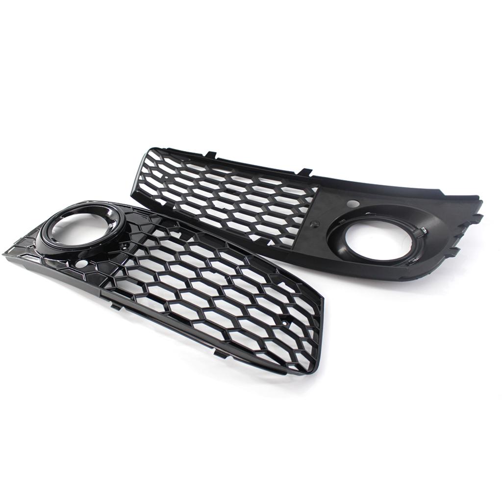 Honeycomb Hex Mesh Fog Light Open Vent Grill Intake Replacement forA4 B8 RS4 Style 09-12