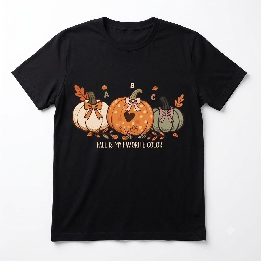 Fall Is My Favorite Color Halloween Ghost Black T Shirt Gift For Friends