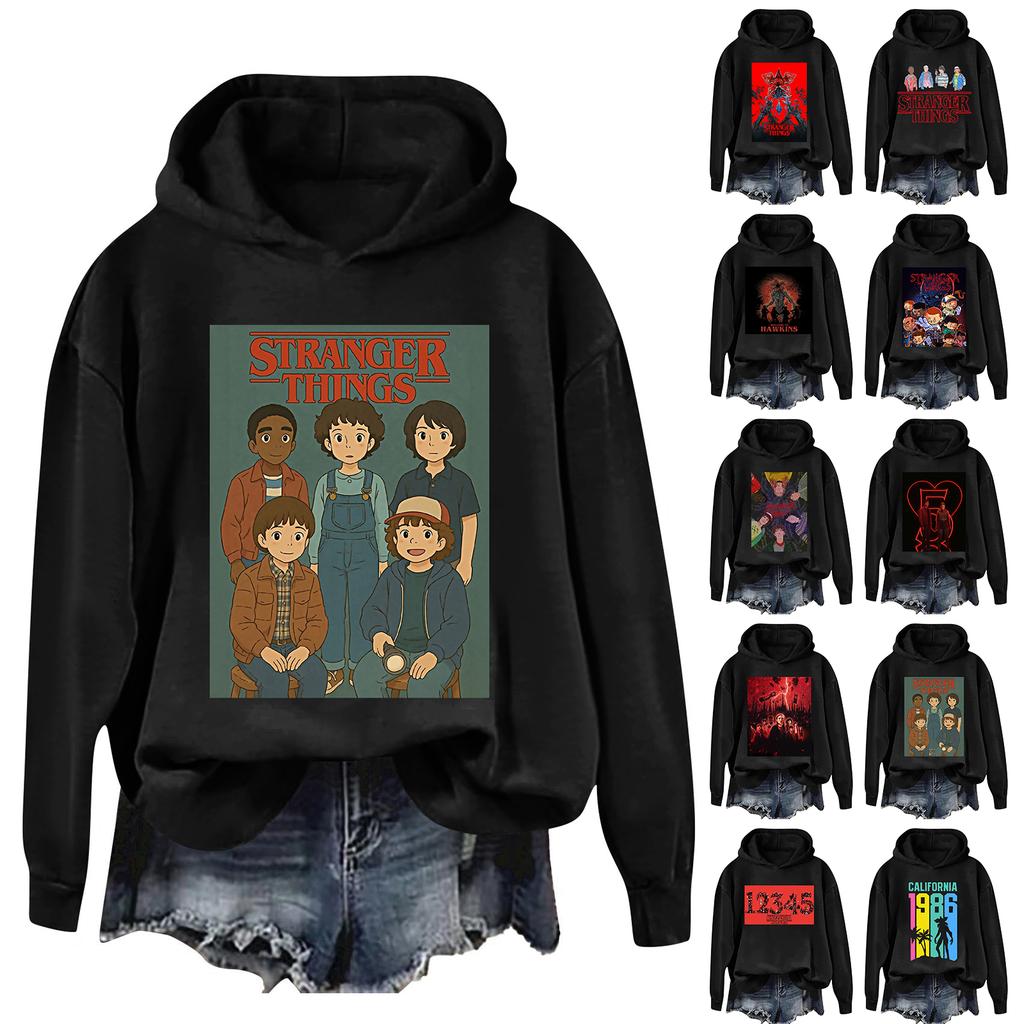 Women's And Men's Unisex Fashion Outfit Sweatsuit Printed Long Sleeved Casual Hooded Sweatshirt