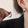 Круглые серьги-кольца из серебра 925 пробы для женщин, модные массивные серьги-круги, гипоаллергенные, вечерние украшения, подарок