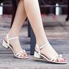 Sandals Fairy Wind Bow Soft Leather Summer 2025 New Open-toed Flat Heel One-word Buckle with Sandals Women