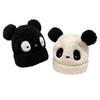Autumn Winter Panda Ears Hat Warm Knitted Hat Fashion Ski Hat  for Children