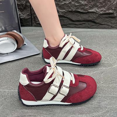 Модные женские кроссовки Женская спортивная обувь Осень 2025 Балетки Платформа Женская обувь Повседневная Ходьба Удобная Шнуровка Zapatos De Mujer