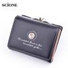 Women's Mini Wallet Retro Style Flower Short Wallet Female Three Fold Wallet