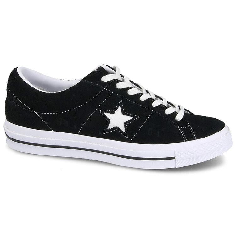 One Star Converse Low Black Suede 158369C