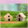 Charming Resin Moss Micro Landscape Decor Yellow And Gray Wooden House Diy Ornament
