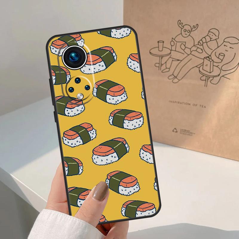 Чехол для Huawei P20 P30 P40 P60 Pro P Smart Nova 9 5T Honor 70 90 50 Magic5 Lite X7a X9a X8a с изображением Суши