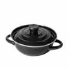 [BLKP] Enamel Single-Serving Tabletop Pot with Painted Finish, 16cm, Induction Compatible, Limited Edition, All Black, BLKP, AZ-5059