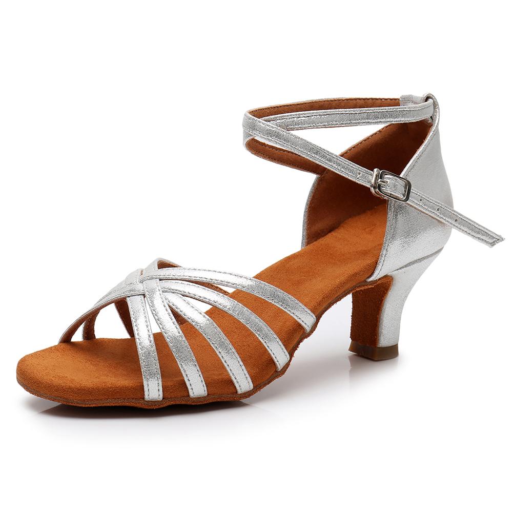Туфли для латиноамериканских танцев на среднем каблуке для женщин и девочек, с мягкой подошвой, для сальсы, танго, бальных танцев, каблук 5 см
