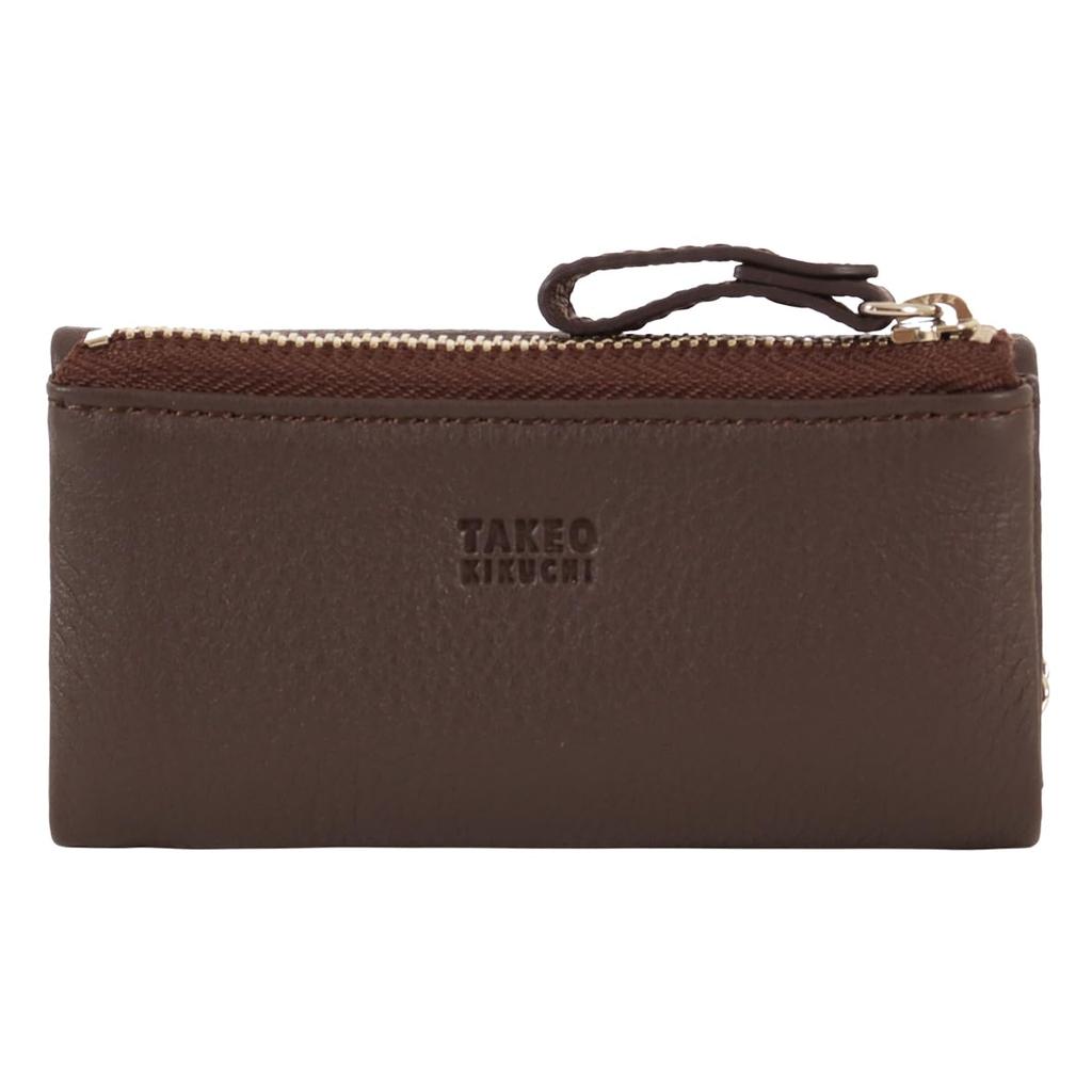 Ключница 4 ряда Натуральная кожа Кошелек для монет Ридинг Шоколадный [Takeokikuchi] Мужская TKW-00241 [12]