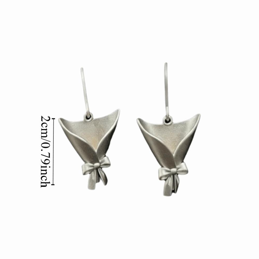 Креативные серьги-подвески в виде вазы Простые серьги-бантики Легкие серьги с вставляющимися цветами Свадебные