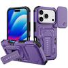 Sliding Camera‑Shield Invisible‑Holder Phone Case PC‑Hybrid‑TPU Anti‑Drop Protective Shell With Slide Lens Cover For iPhone