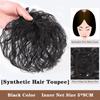 LUPU Natural Black Brown Synthetic Hair Pieces With Bangs Clip In Hair Extensions Hairpieces Heat Resistant Fiber For Women