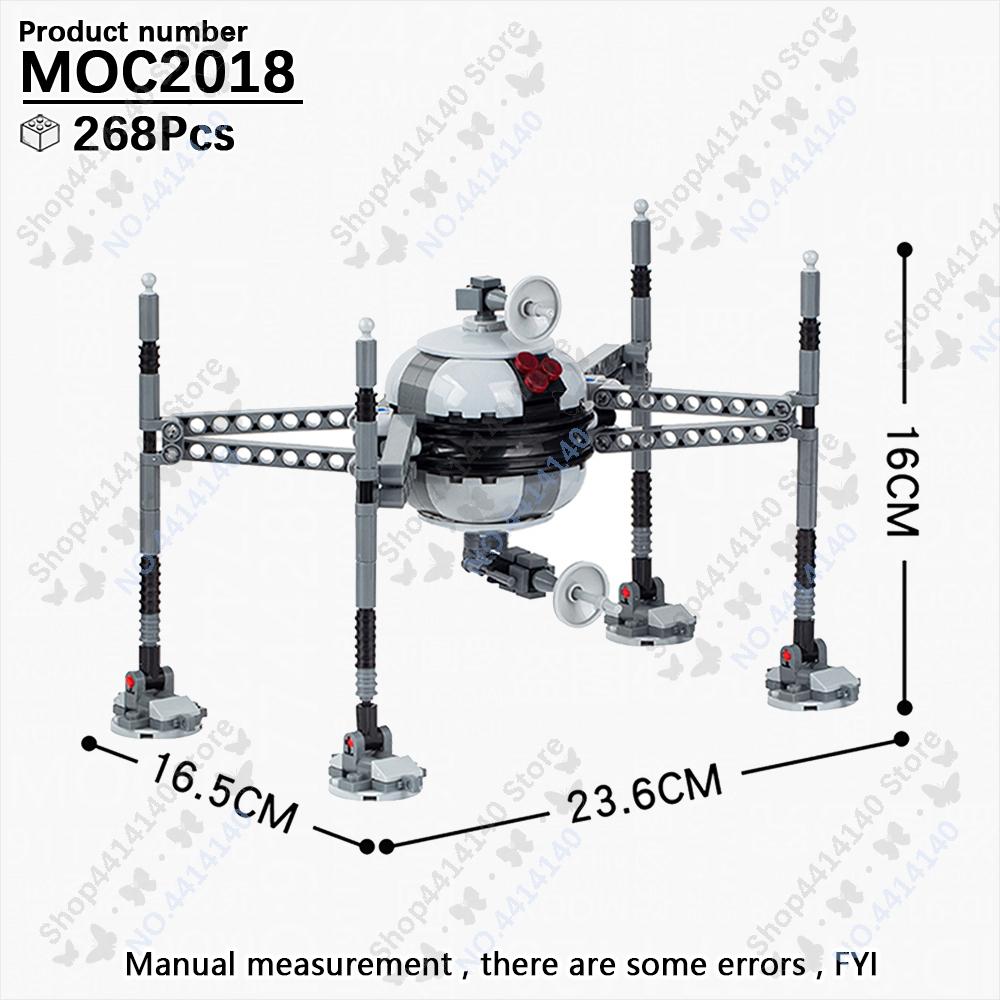 MOOXI Space Wars Movie Crab Bots Military Cannon Mercenary Model Building Block DIY Diorama Bricks For Kids Boys Montessori Toys
