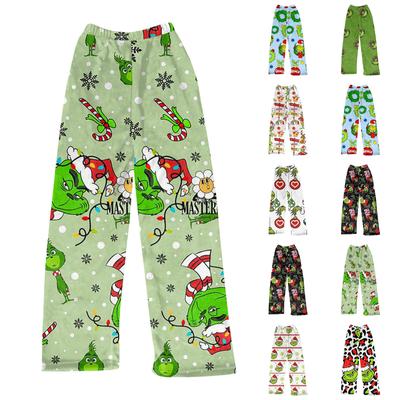 Женские зимние клетчатые брюки, длинные брюки, спортивные брюки