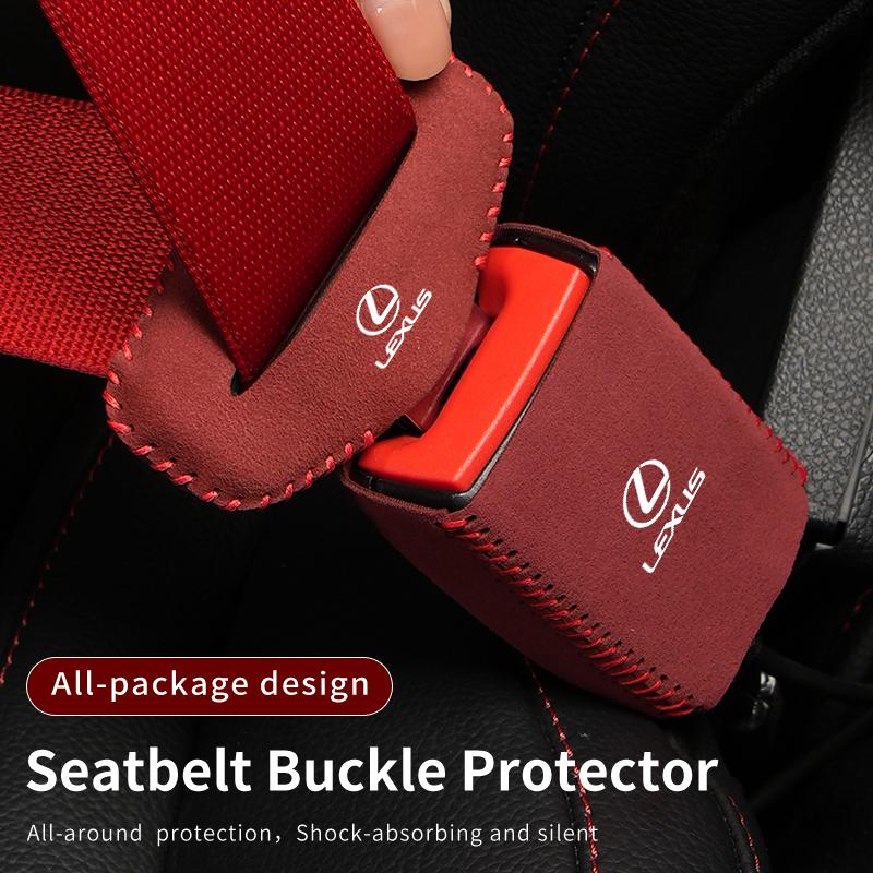 JEQS5 Car Seatbelt Buckle Cover Base Protector Case Accessories For Lexus IS250 IS200 CT200h GS300 LS430 RX450h LX570 IS300 ES